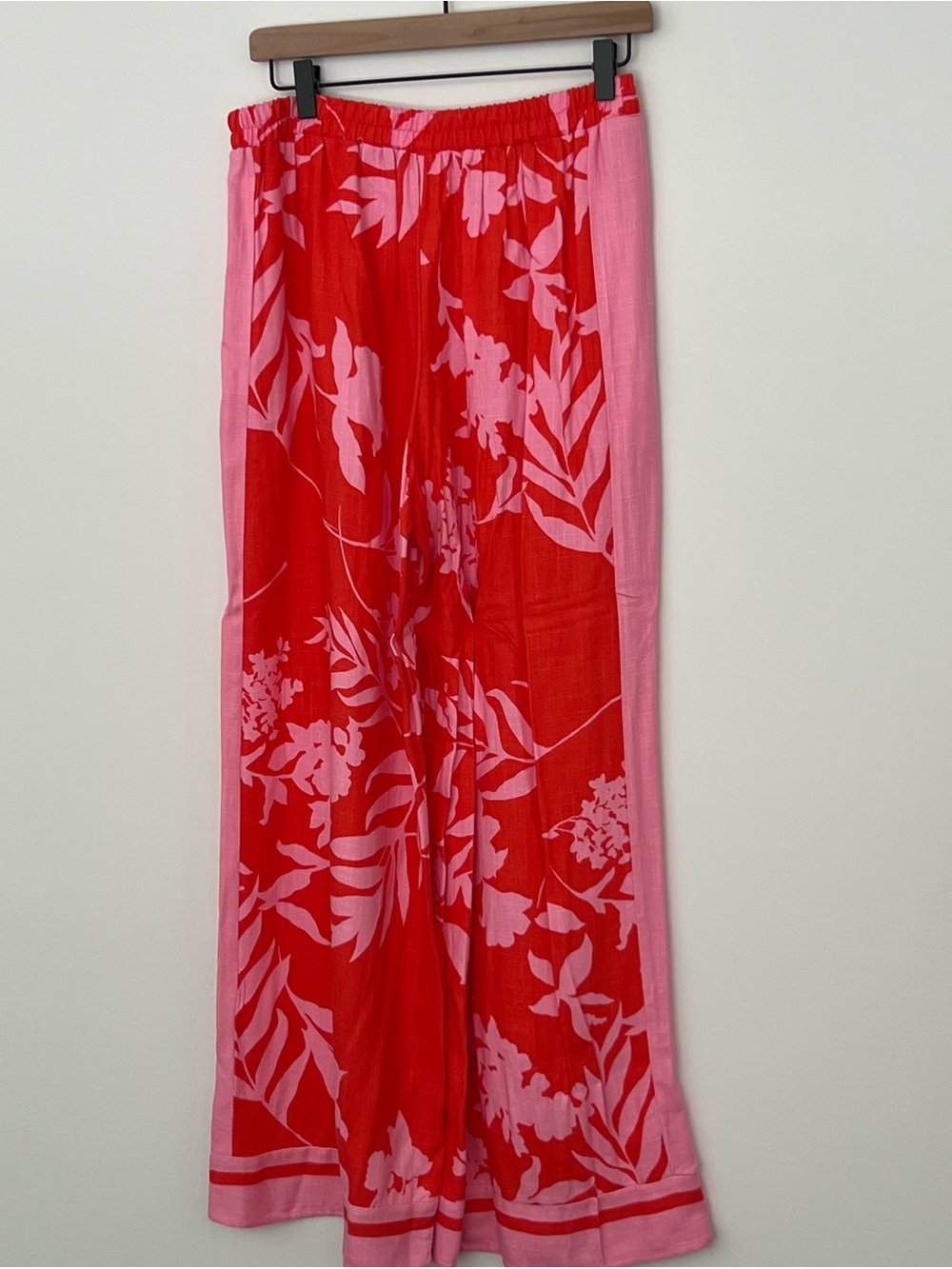 Sienna Sky Red & Pink Floral Cropped Cami with Wide Leg Pants Matching Set - Picture 13 of 13